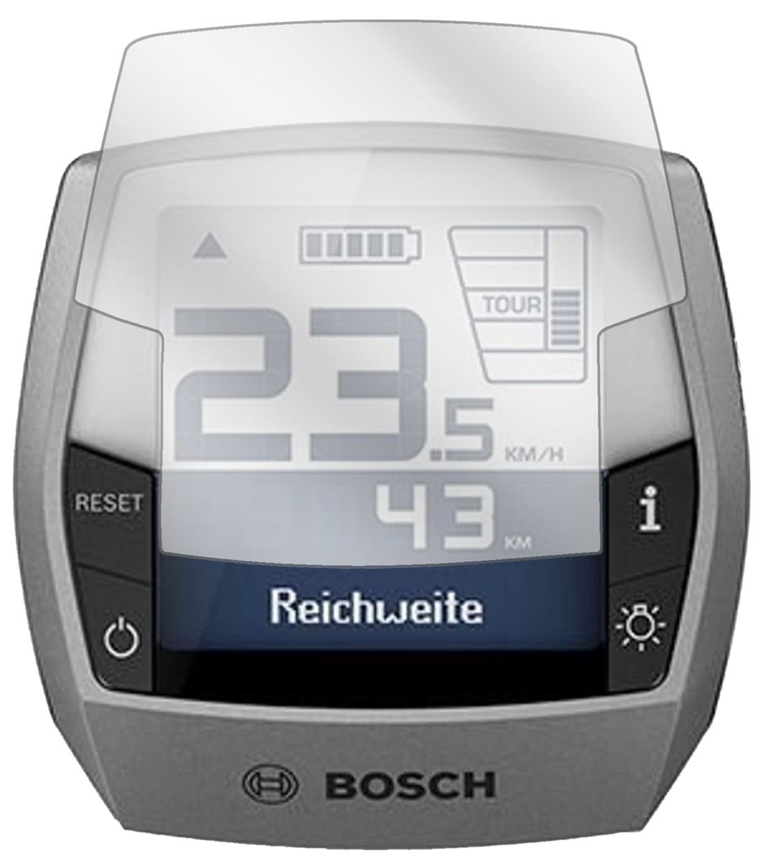 3x Schutzfolie klar für Bosch Intuvia Active Line Display-Schutzfolie
