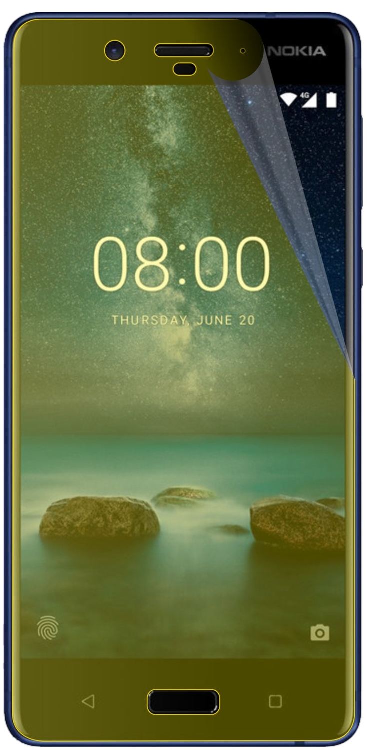 3x 3D Full Cover Schutzfolie für Nokia 8