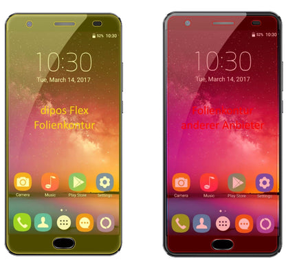 3x 3D Full Cover Schutzfolie für Oukitel K6000 Plus