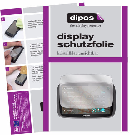3x Schutzfolie klar für TomTom Trucker 500 Display-Schutzfolie