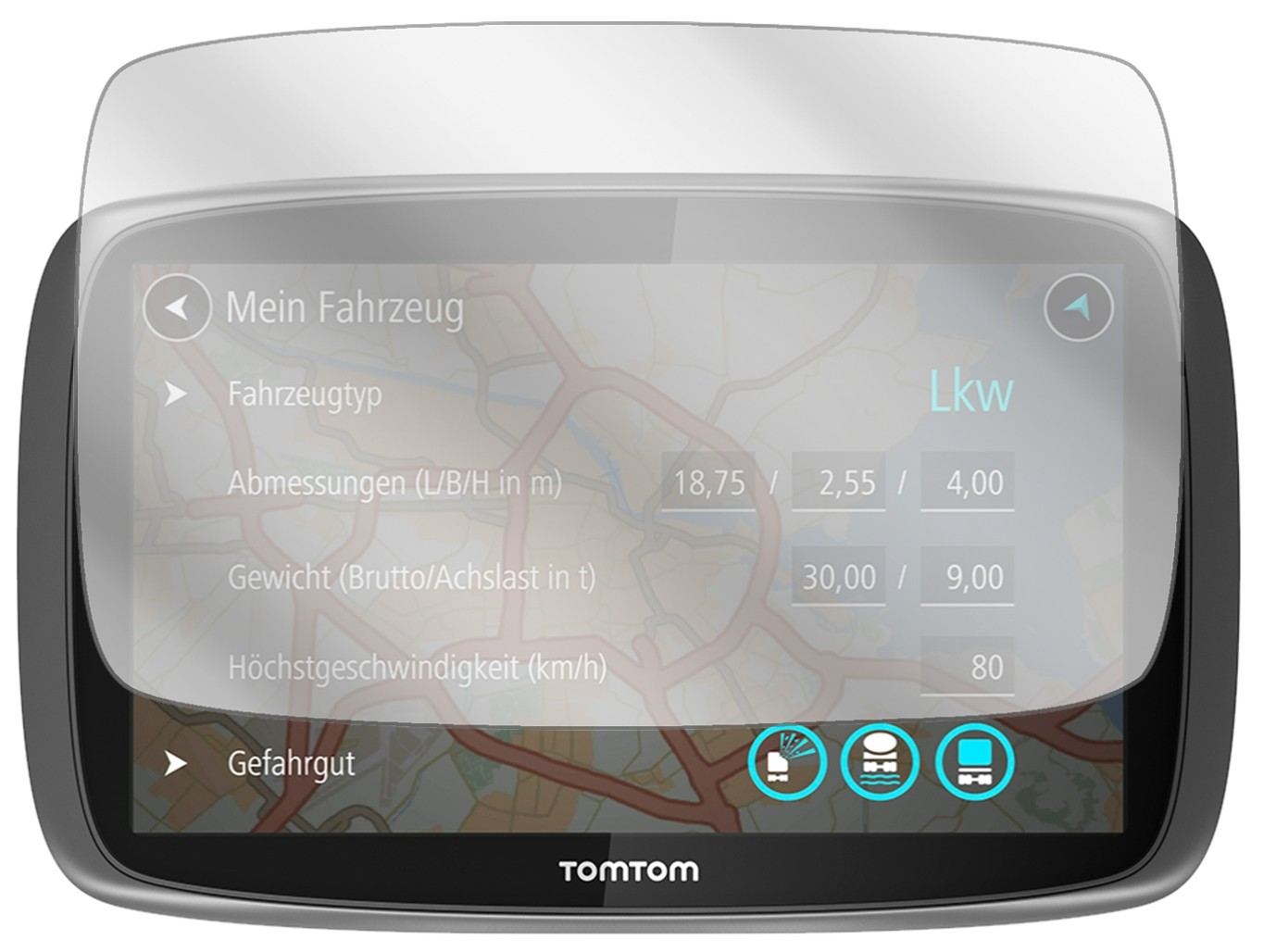 3x Schutzfolie klar für TomTom Trucker 500 Display-Schutzfolie