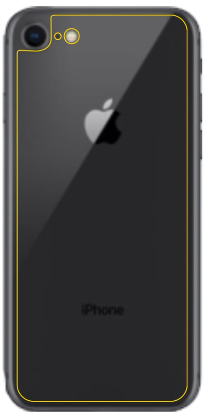 Dünne und klare Folie passend zugeschnitten für Apple iPhone 8 Rückseite