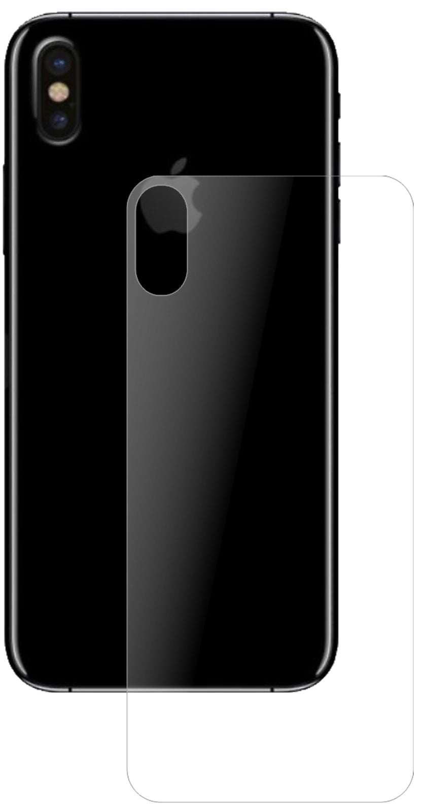 2x 9H Schutzfolie matt für Apple iPhone 8 Rückseite Panzerfolie