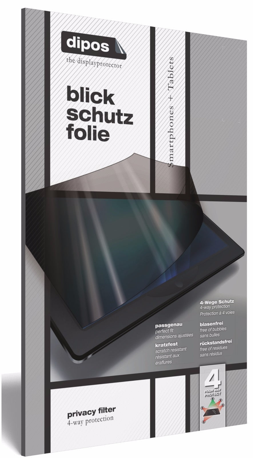 dipos Displayschutz für Medion Lifetab P10602, mattierte Oberfläche, Blickschutzfilter und perfekter Passform