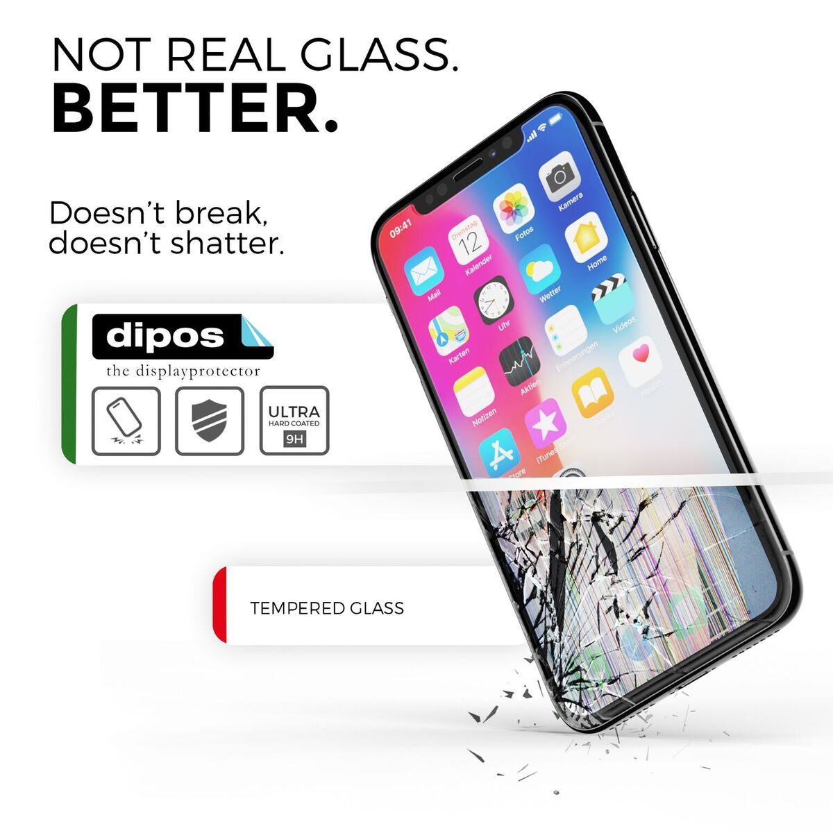 2x 9H Schutzfolie für Apple iPhone X Panzerfolie
