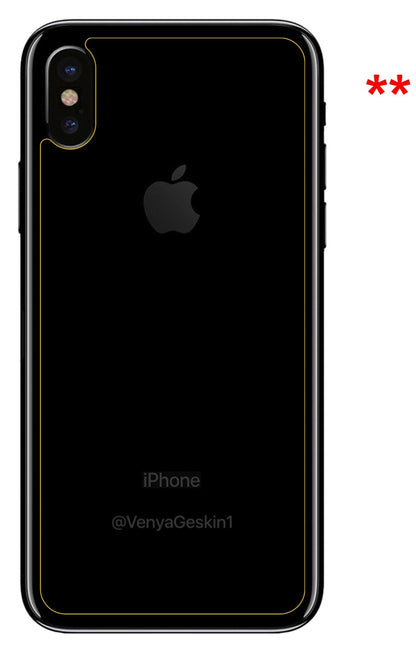 Dünne und klare Folie passend zugeschnitten für Apple iPhone X Rückseite