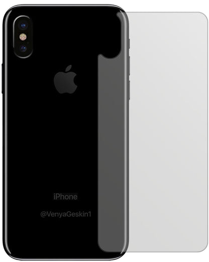 6x Schutzfolie matt für Apple iPhone X Rückseite Display-Schutzfolie