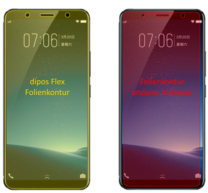 3x 3D Full Cover Schutzfolie für Vivo X20 Plus