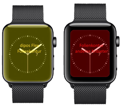 3x 3D Full Cover Schutzfolie für Apple Watch Series 3 38mm