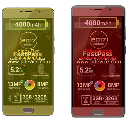 3x 3D Full Cover Schutzfolie für Allview P9 Energy Lite 2017