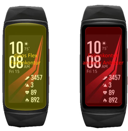 3x 3D Full Cover Schutzfolie für Samsung Gear Fit 2 Pro