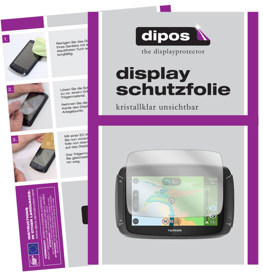 3x Schutzfolie klar für TomTom Rider 42 Display-Schutzfolie