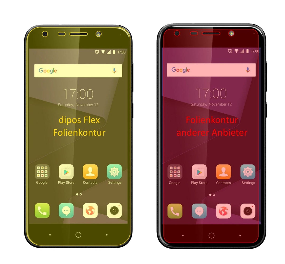 3x 3D Full Cover Schutzfolie für ZTE Blade A6