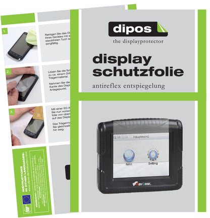 3x Schutzfolie matt für NavGear TourMate SLX-350 Display-Schutzfolie