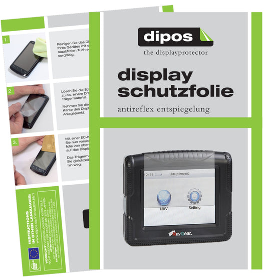 3x Schutzfolie matt für NavGear TourMate SLX-350 Display-Schutzfolie