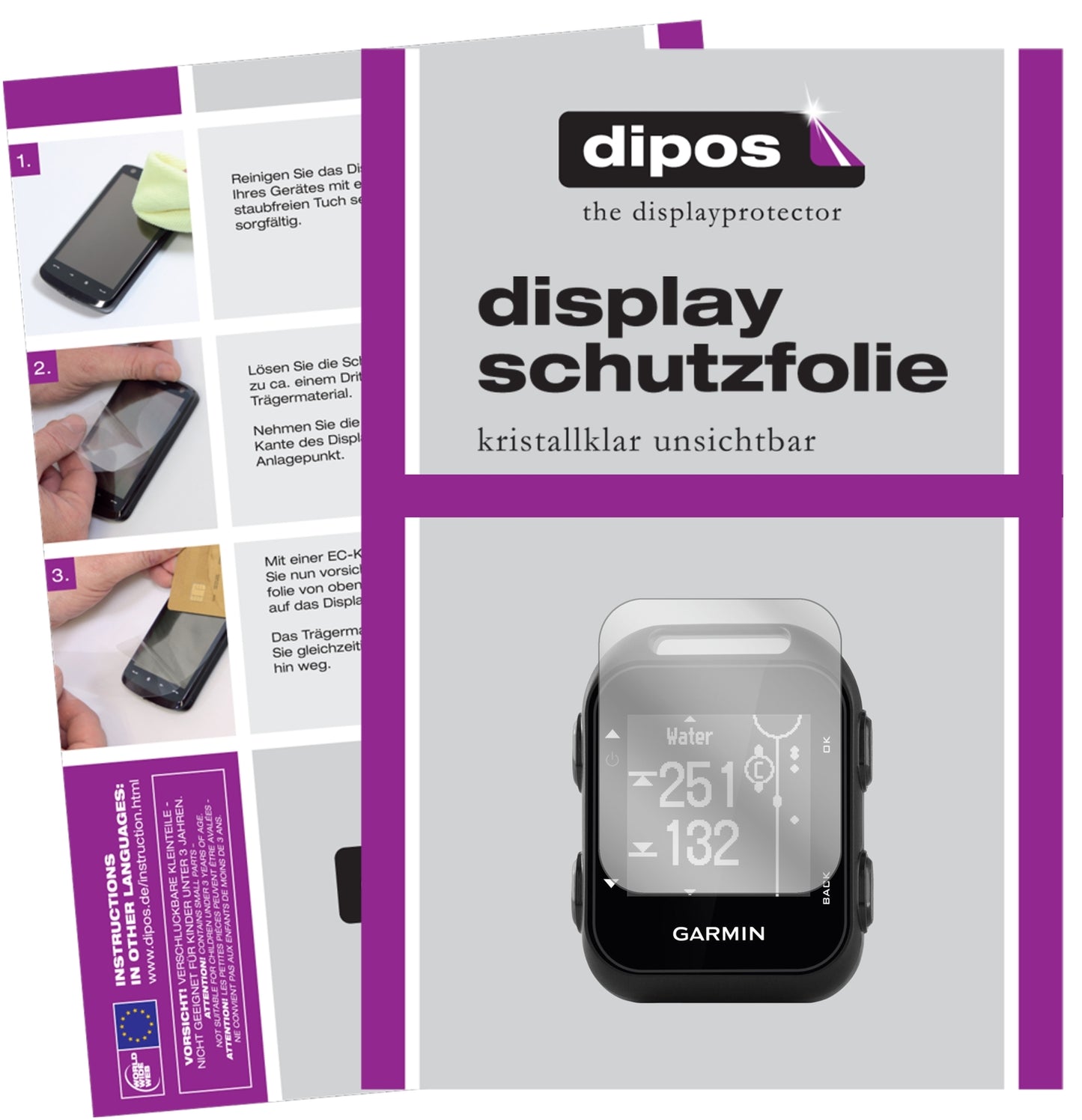 6x Schutzfolie klar für Garmin Approach G10 Display-Schutzfolie