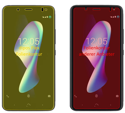 3x 3D Full Cover Schutzfolie für BQ Aquaris V Plus