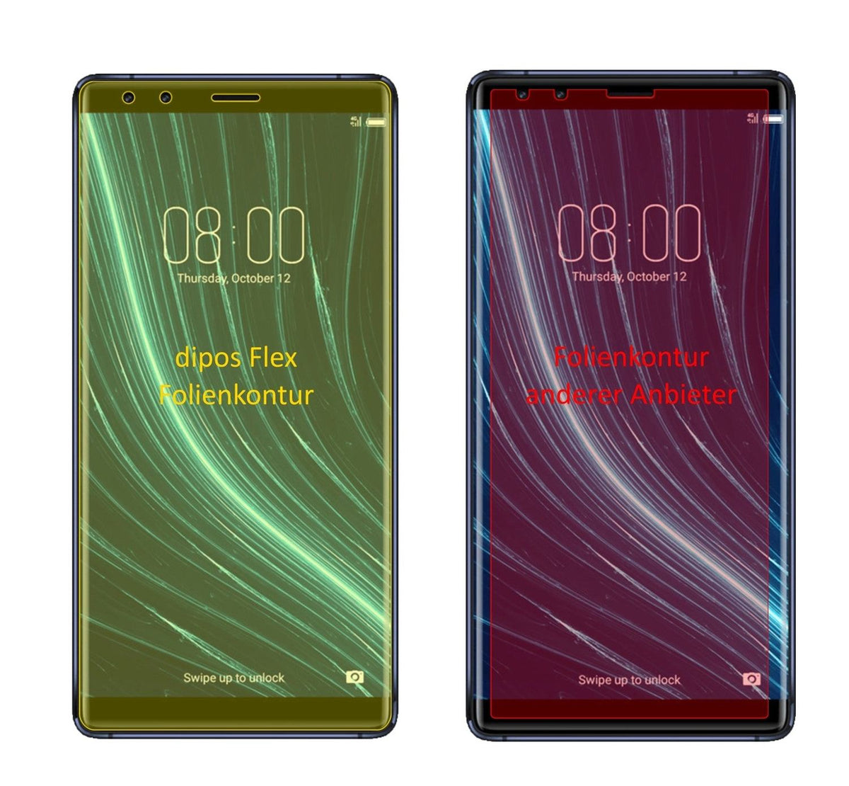 3x 3D Full Cover Schutzfolie für Archos Diamond Omega