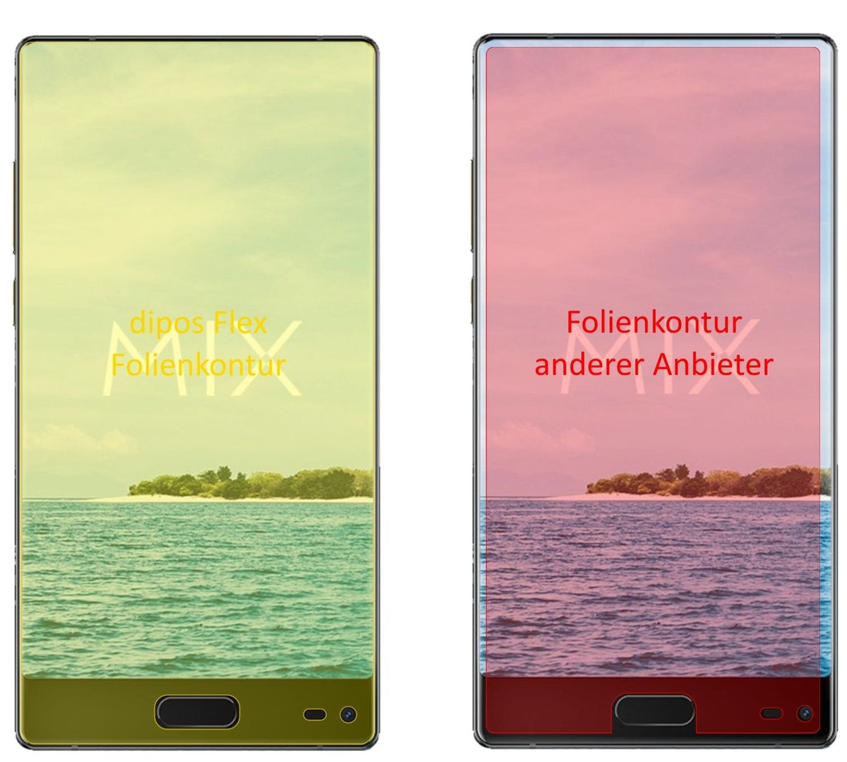 3x 3D Full Cover Schutzfolie für Ulefone Mix