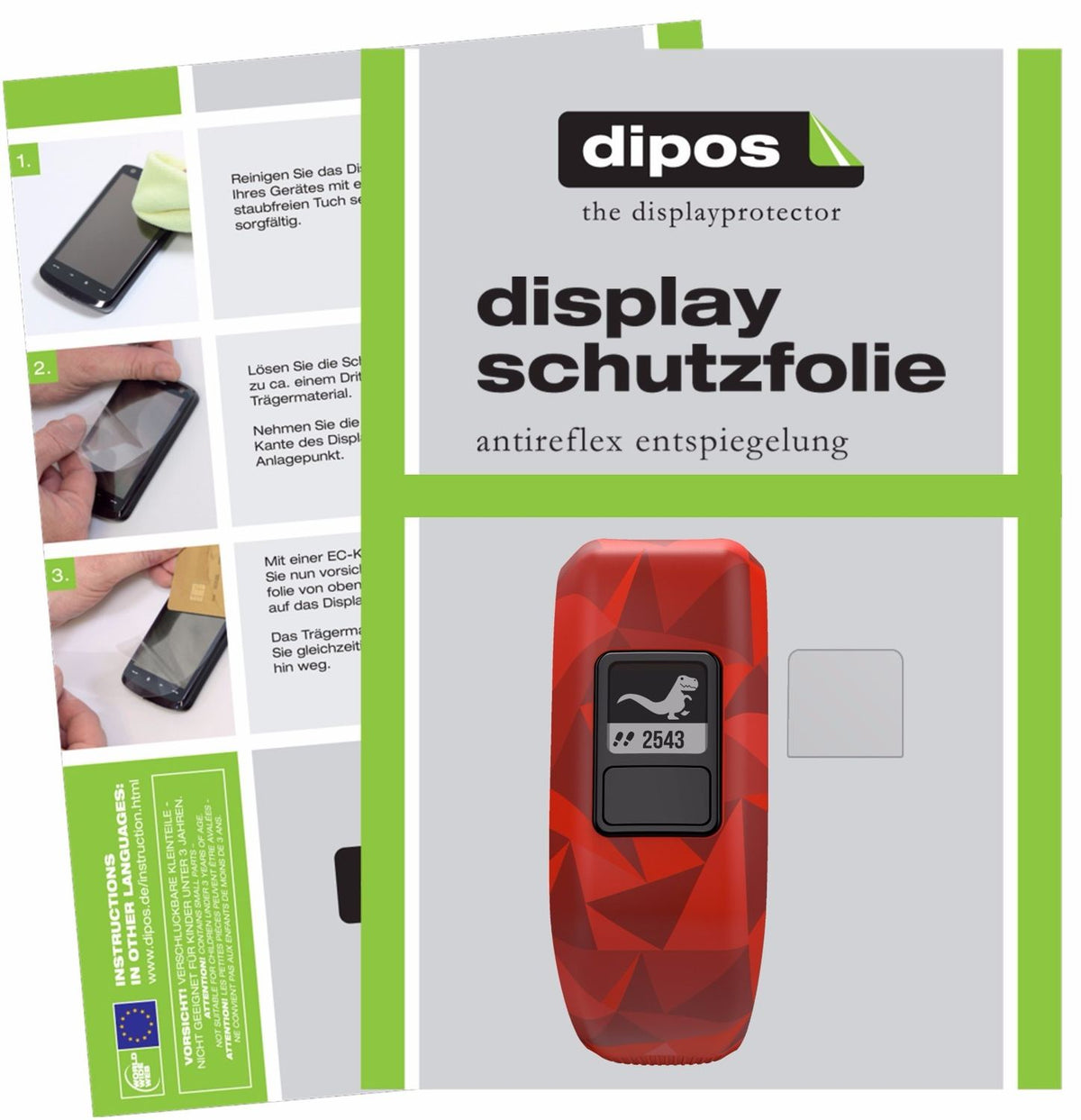 6x Schutzfolie matt für Garmin Vivofit Junior 2 Display-Schutzfolie