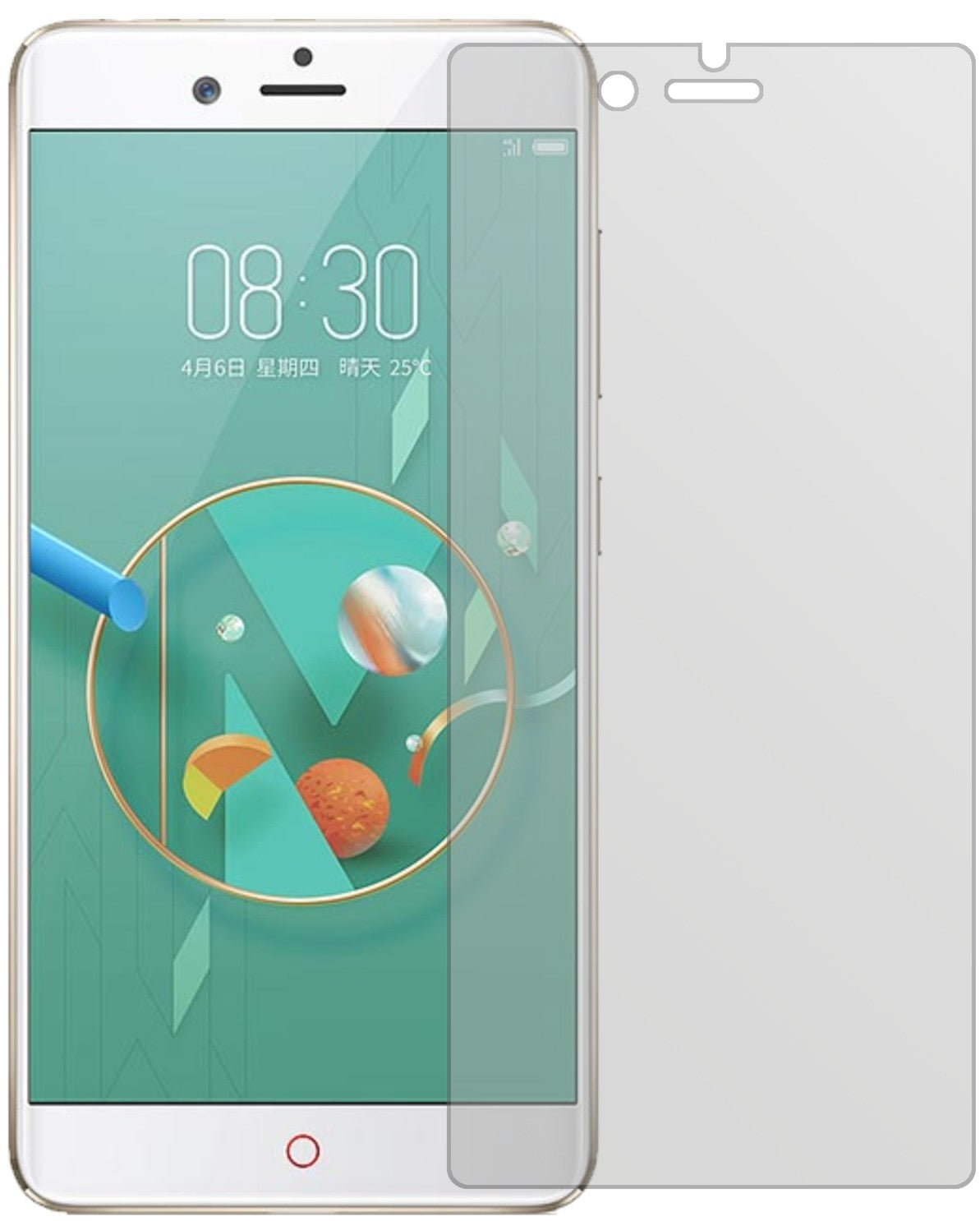 ZTENubia Z17 miniS mit aufgebrachter dipos Displayschutzfolie, die lästige Fingerabdrücke minimiert