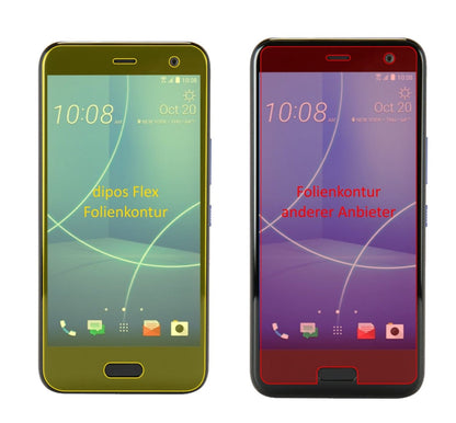 3x 3D Full Cover Schutzfolie für HTC U11 Life