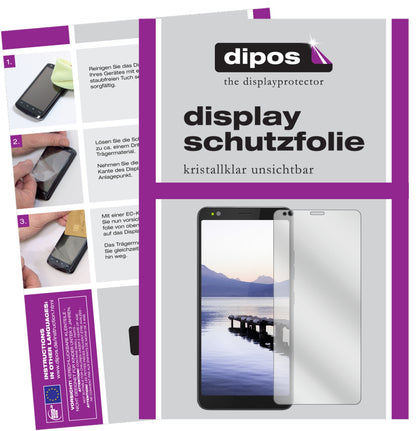 Klare Displayschutzfolie von dipos passend für Gigaset GS370 plus, präziser Zuschnitt und blasenfrei montiert