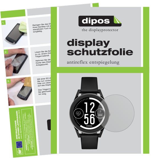 6x Schutzfolie matt für Fossil Q Control Display-Schutzfolie