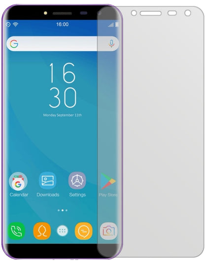 OukitelC8 mit aufgebrachter dipos Displayschutzfolie, die lästige Fingerabdrücke minimiert