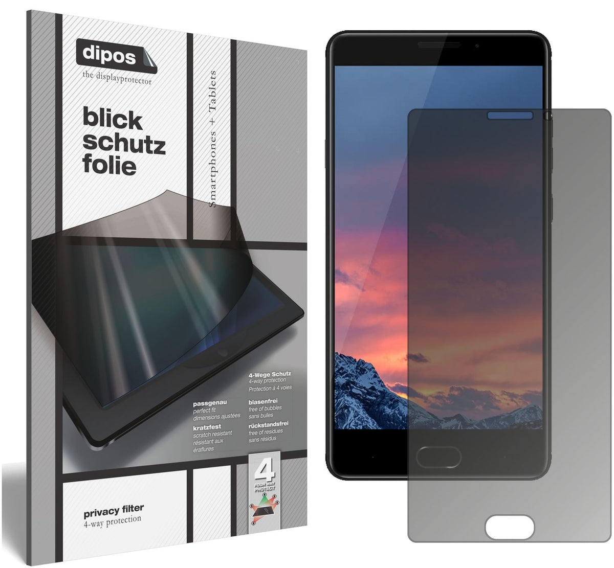Blickschutzfolie für Vernee Thor Plus matt Schutzfolie Privacy