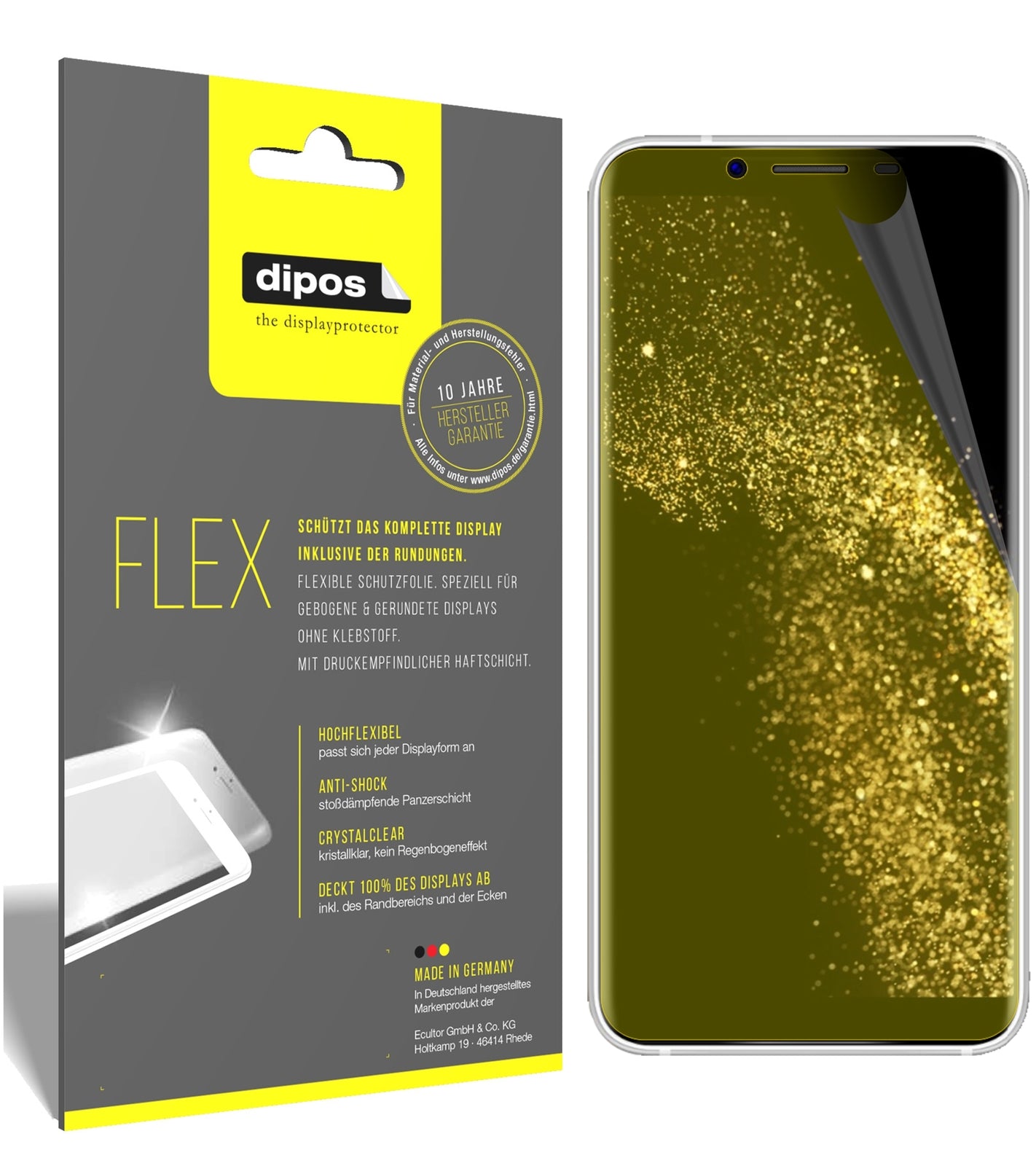 3x 3D Full Cover Schutzfolie für HOMTOM S8