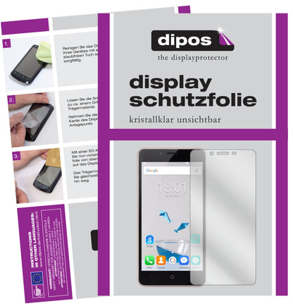 Klare Displayschutzfolie von dipos passend für Leagoo Kiicaa Power, präziser Zuschnitt und blasenfrei montiert