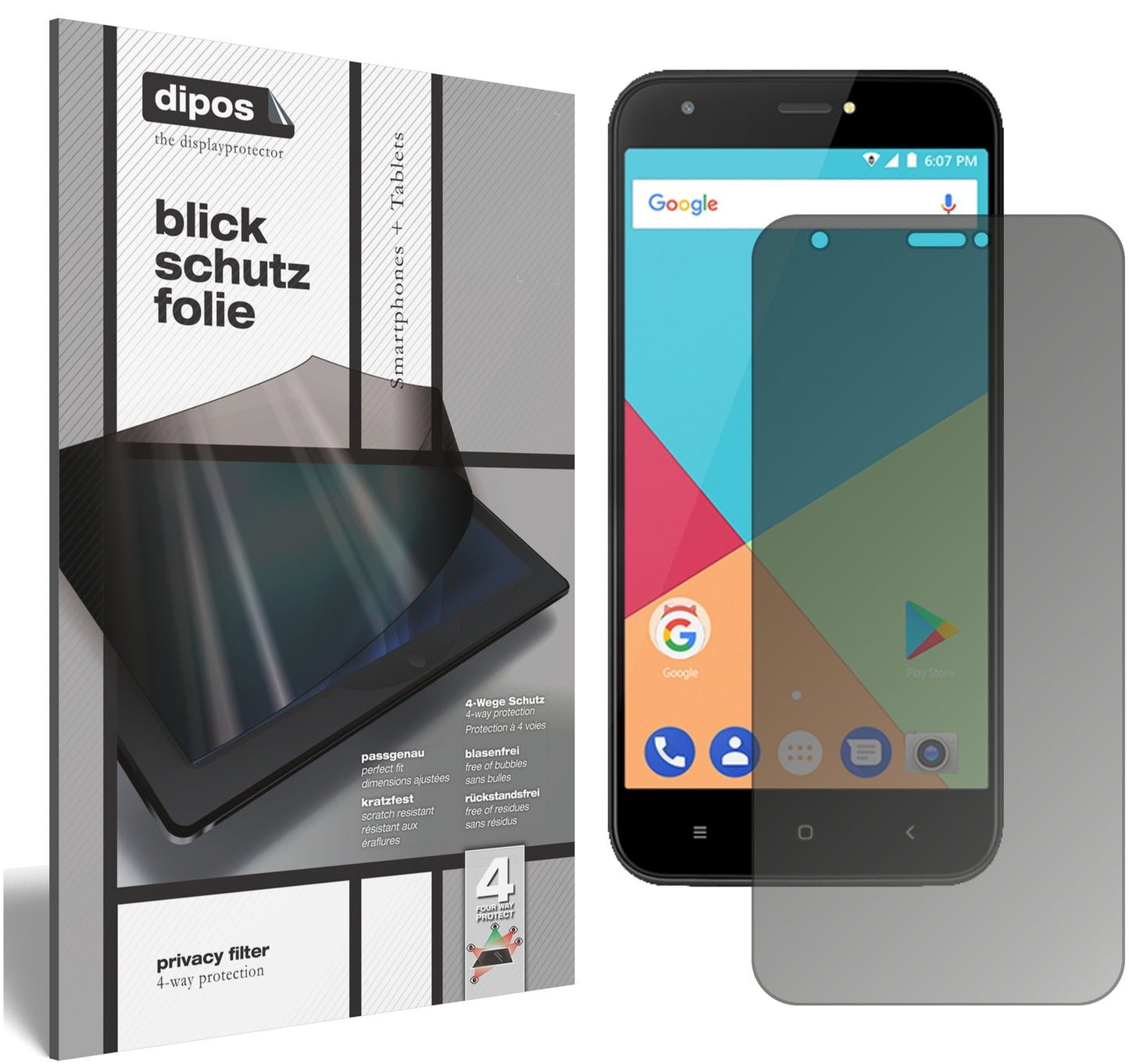 Blickschutzfolie für Ulefone S7 matt Schutzfolie Privacy