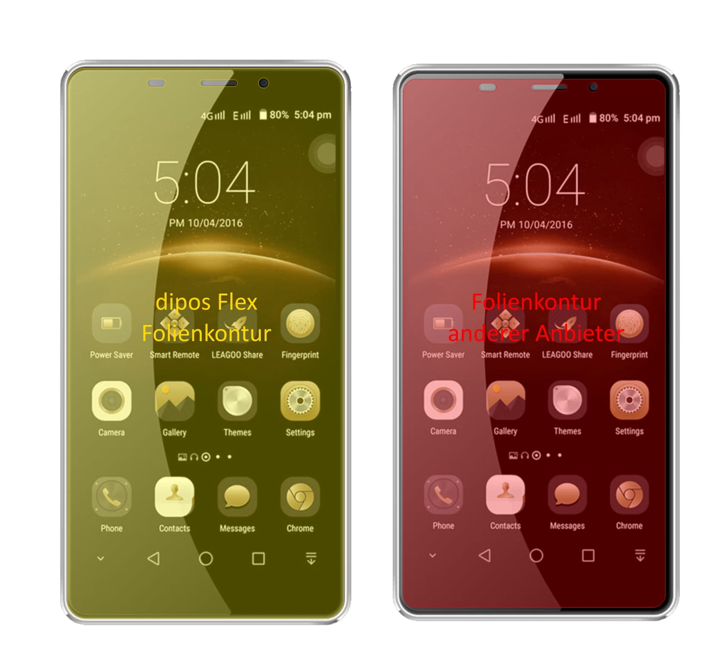 3x 3D Full Cover Schutzfolie für Leagoo M8