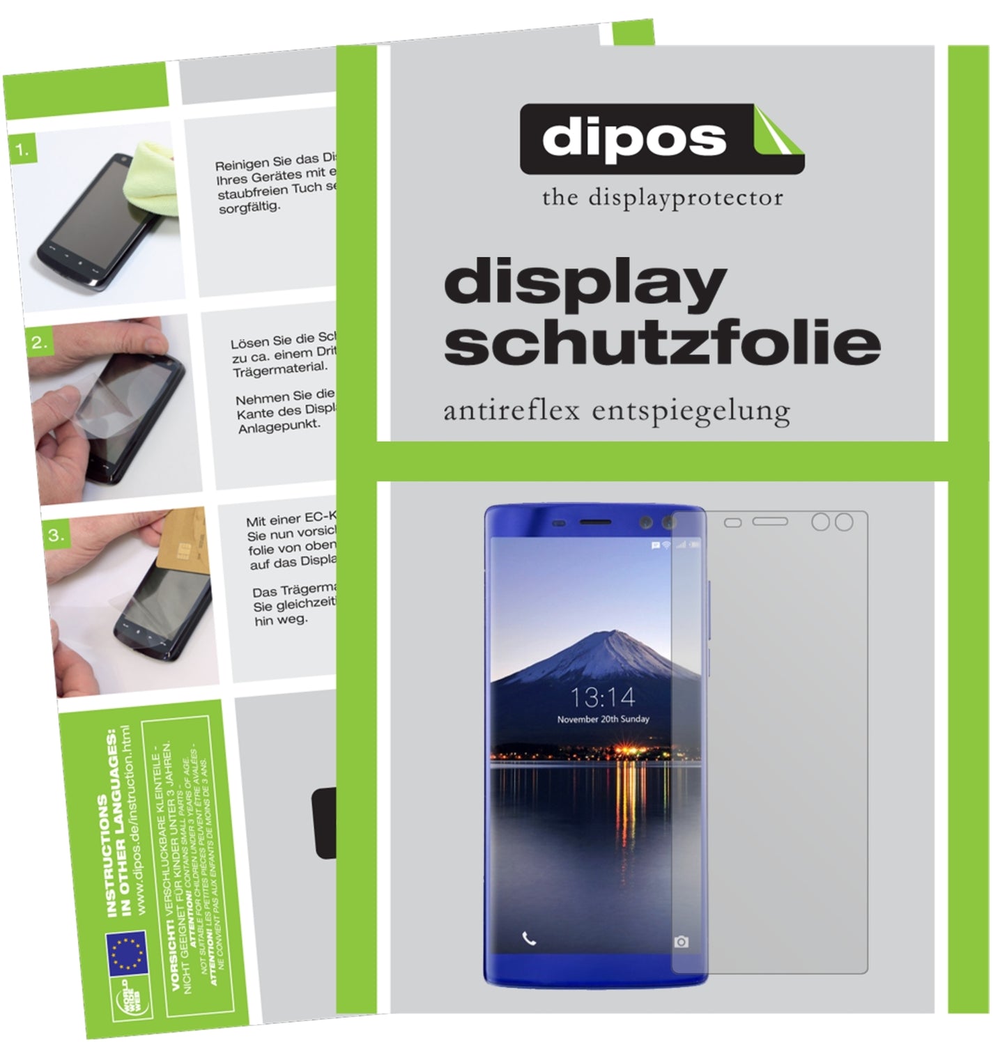2x Schutzfolie matt für Doogee BL12000 Display-Schutzfolie