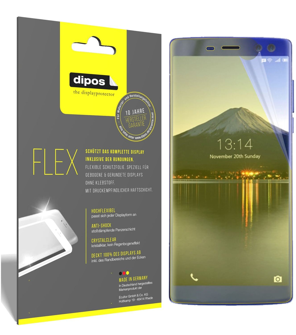 3x 3D Full Cover Schutzfolie für Doogee BL12000