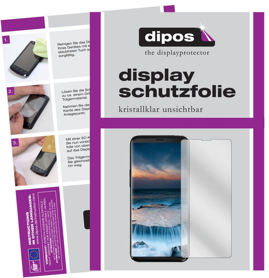 Klare Displayschutzfolie von dipos passend für Uhans i8, präziser Zuschnitt und blasenfrei montiert
