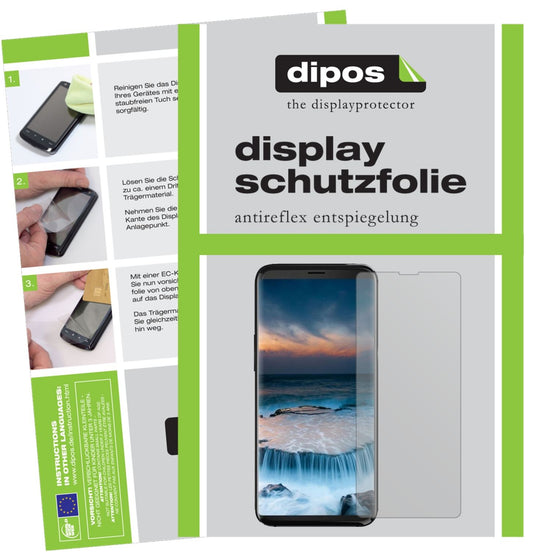 Matte Displayschutzfolie von dipos passend für Uhans i8 Pro, präziser Zuschnitt und blasenfrei montiert