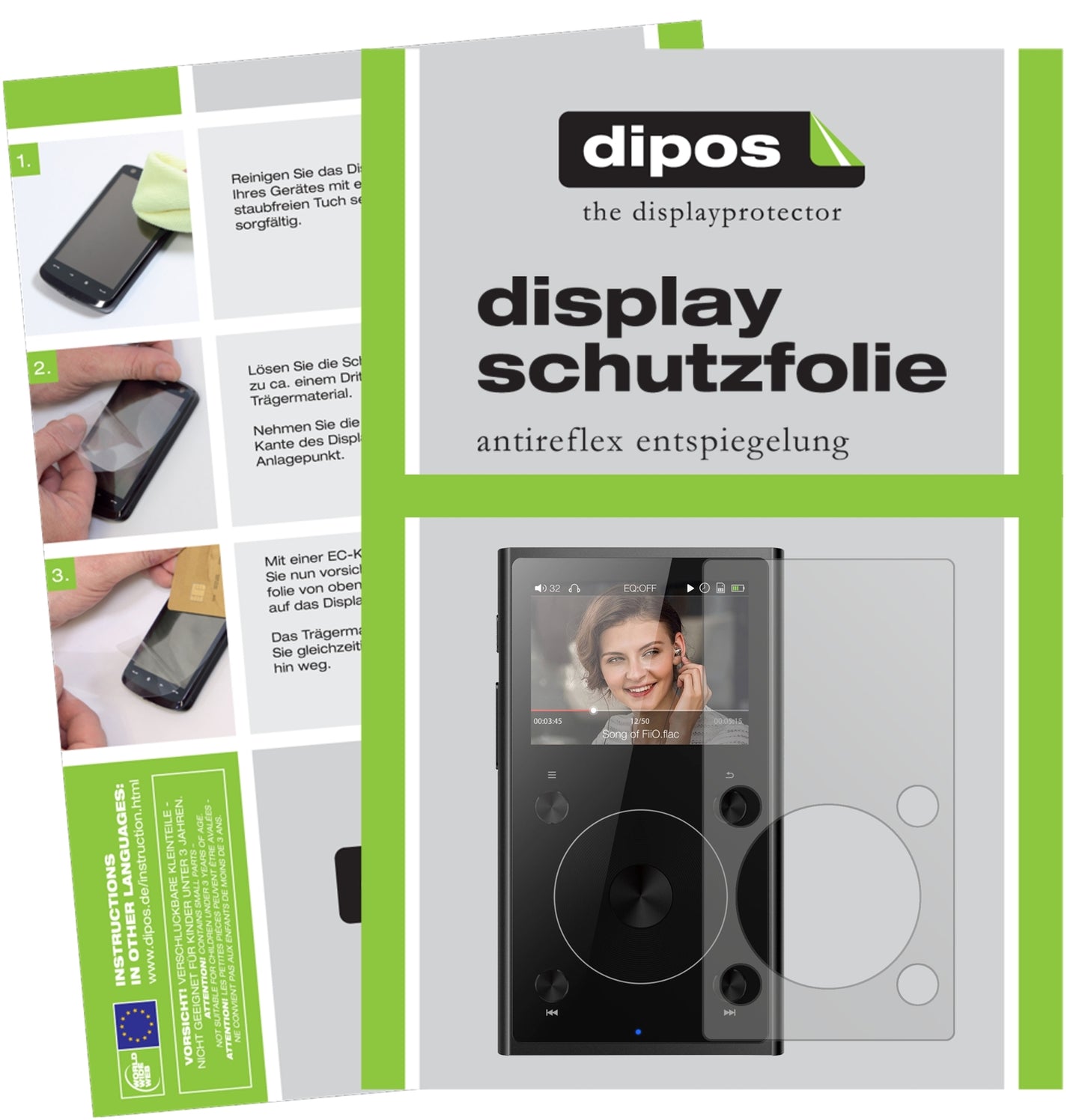 6x Schutzfolie matt für FiiO X1 II MP3-Player Display-Schutzfolie