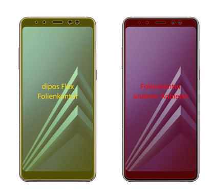 3x 3D Full Cover Schutzfolie für Samsung Galaxy A8 (2018)