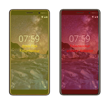 3x 3D Full Cover Schutzfolie für Nokia 7 Plus