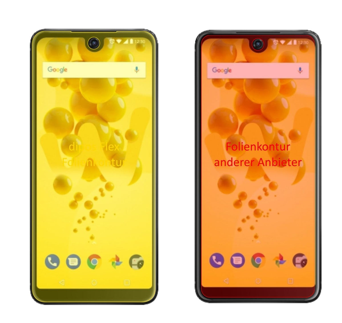 3x 3D Full Cover Schutzfolie für Wiko View 2