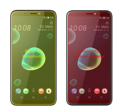 3x 3D Full Cover Schutzfolie für HTC Desire 12