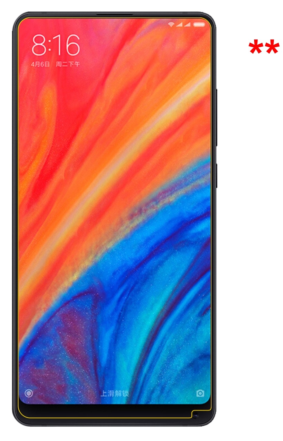 Dünne und klare Folie passend zugeschnitten für Xiaomi Mi Mix 2S