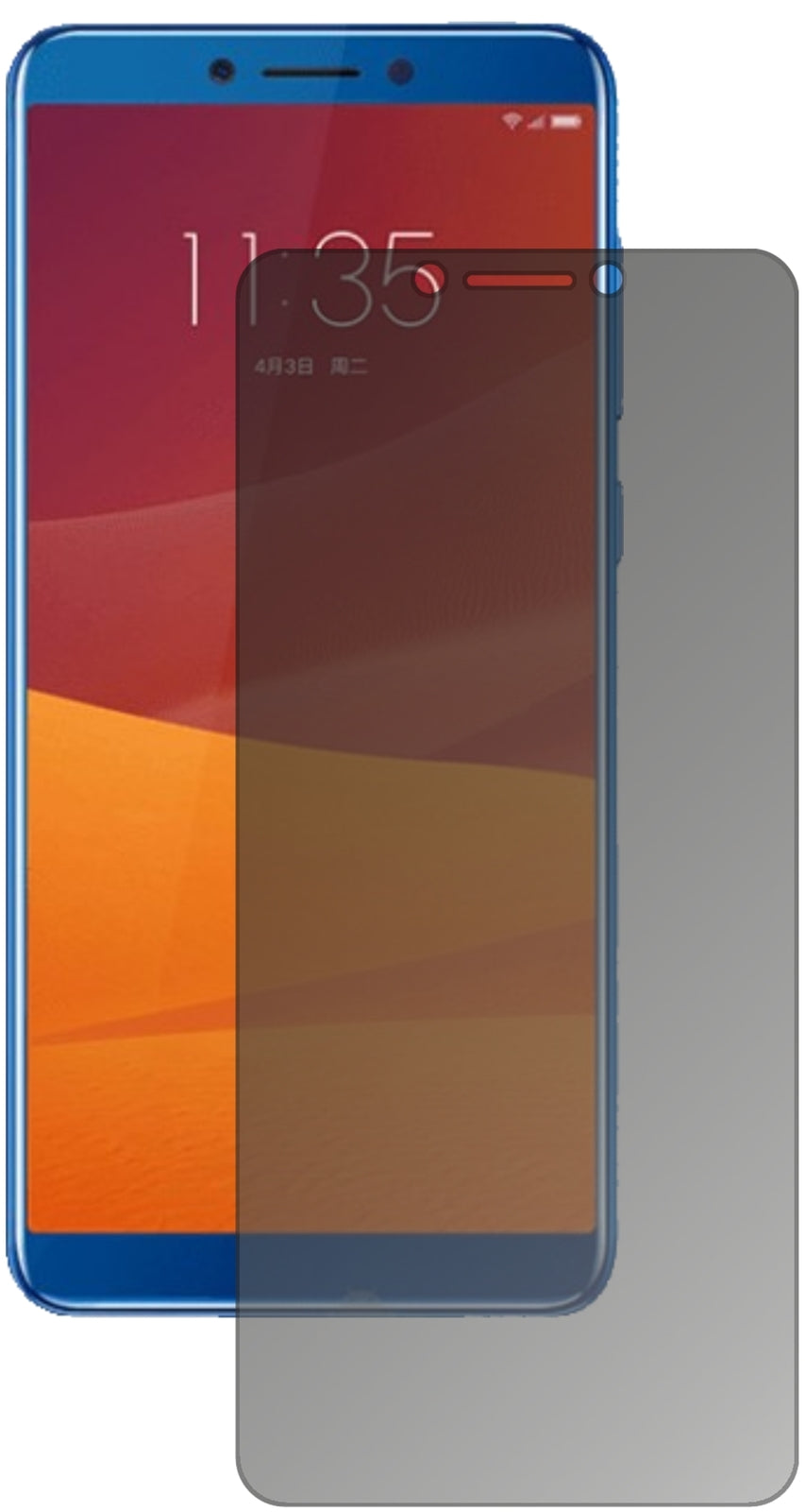 Blickschutzfolie für Lenovo K5 (2018) matt Schutzfolie Privacy