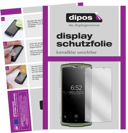 Klare Displayschutzfolie von dipos passend für Homtom Zoji Z7, präziser Zuschnitt und blasenfrei montiert