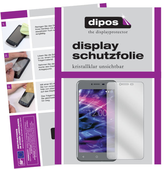 Klare Displayschutzfolie von dipos passend für Medion Life E5008, präziser Zuschnitt und blasenfrei montiert