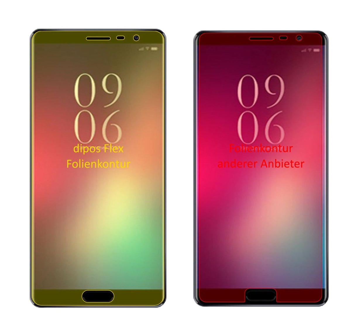 3x 3D Full Cover Schutzfolie für Elephone C9