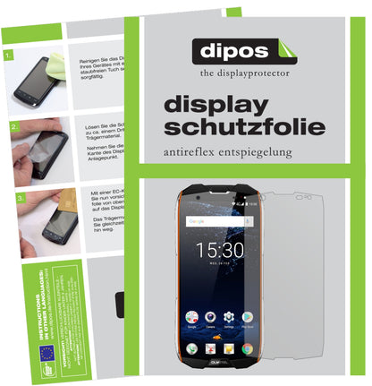 Matte Displayschutzfolie von dipos passend für Oukitel WP5000, präziser Zuschnitt und blasenfrei montiert