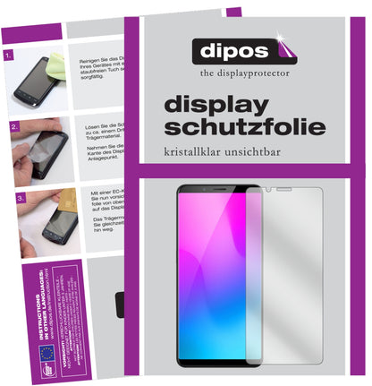 Klare Displayschutzfolie von dipos passend für Nubia Z18 Mini, präziser Zuschnitt und blasenfrei montiert